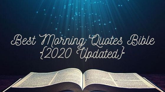 MORNING QUOTES BIBLE