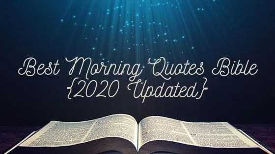 MORNING QUOTES BIBLE