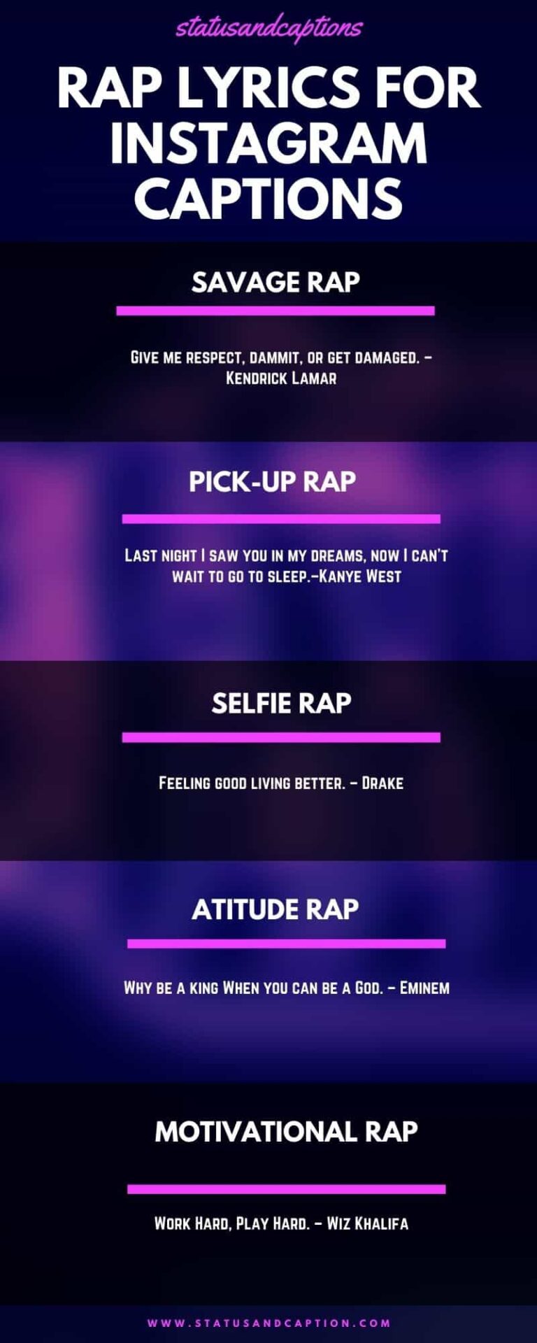 Rap Song Quotes for Instagram –  Elevate Your Captions with Lyrical Fire