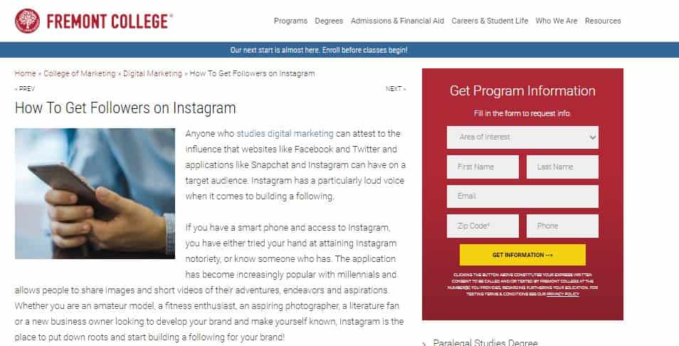 How To Get Followers on Instagram by fremont college