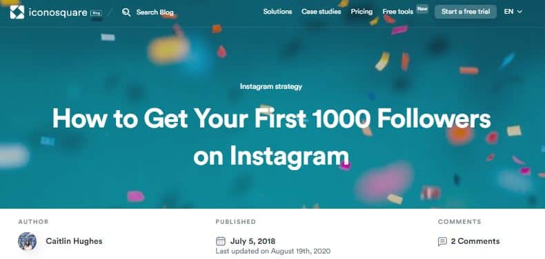 how to gain your first followers on Instagram by iconosquare