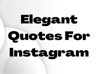 Elegant Quotes For Instagram