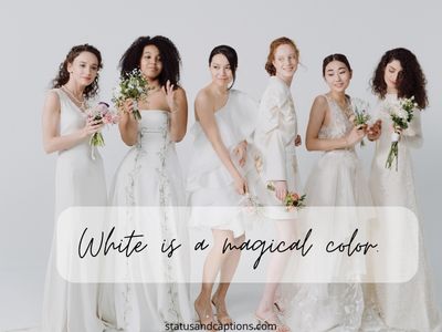 Stylish White Dress Captions For Instagram