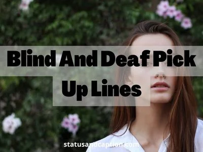 Blind And Deaf Pick Up Lines