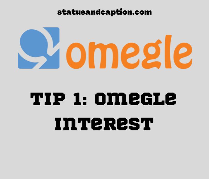 Tip 1 Omegle Interest
